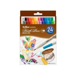 ROTULADOR ARTLINE SUPREME BRUSH EPFS PINTURA BASE DE AGUA PUNTA TIPO PINCEL TRAZO FINO BOLSA DE 24 UNIDADES