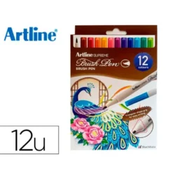 ROTULADOR ARTLINE SUPREME BRUSH EPFS PINTURA BASE DE AGUA PUNTA TIPO PINCEL TRAZO FINO BOLSA DE 12 UNIDADES