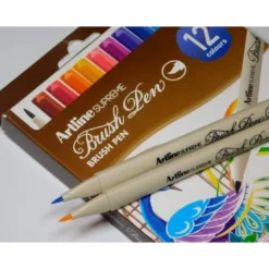 ROTULADOR ARTLINE SUPREME BRUSH EPFS PINTURA BASE DE AGUA PUNTA TIPO PINCEL TRAZO FINO BOLSA DE 12 UNIDADES