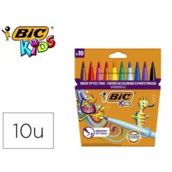 Rotulador Bic Kid Visaquarelle Punta Fina Extraflexible Pack 10 unidades
