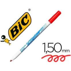 Rotulador Bic Velleda fino 1 mm color rojo para pizarra blanca