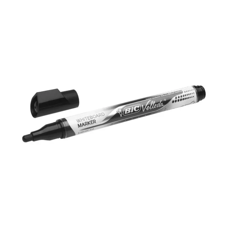 Rotulador Bic Velleda 2,2 mm color negro para pizarra blanca