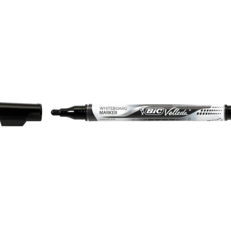 Rotulador Bic Velleda 2,2 mm color negro para pizarra blanca