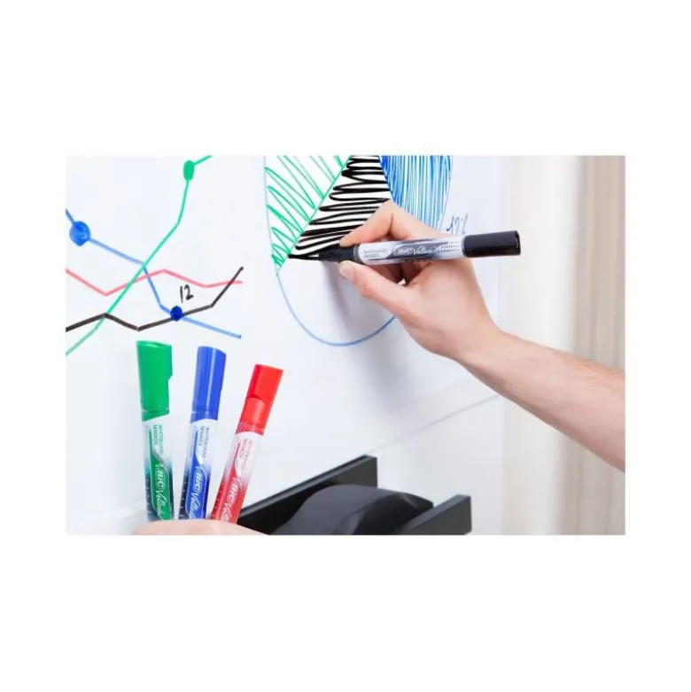 Rotulador Bic Velleda 2,2 mm color negro para pizarra blanca