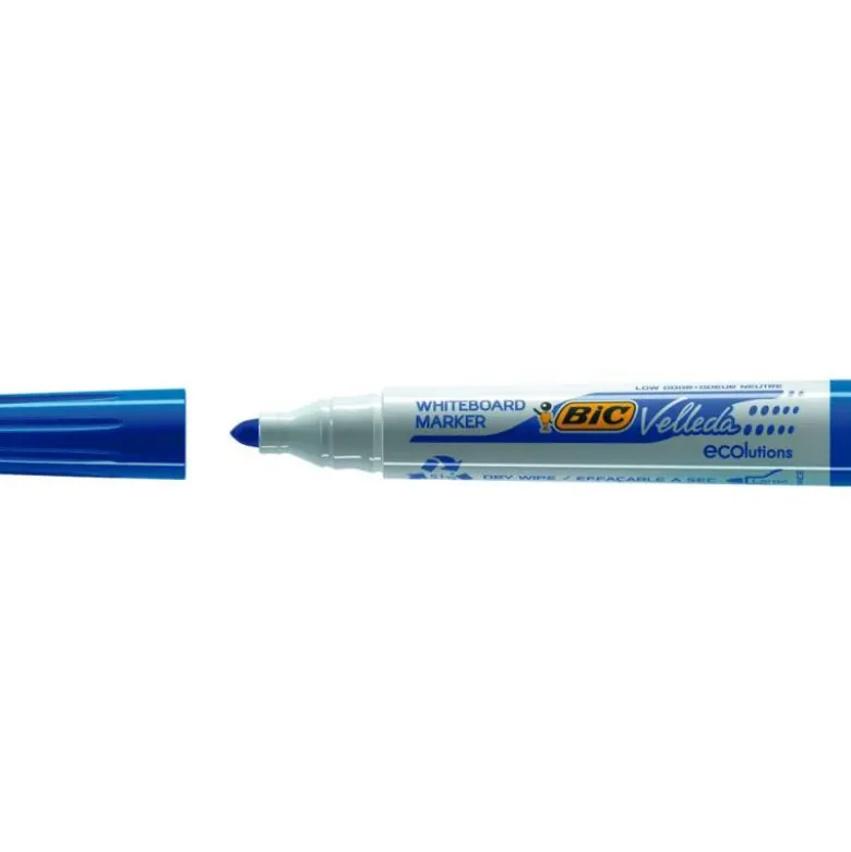 Rotulador Bic velleda para pizarra blanca punta redonda 1,3 mm azul