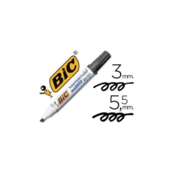 Rotulador Bic Velleda punta biselada 5,9 mm negro para pizarra blanca