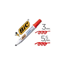 Rotulador Bic Velleda punta biselada 5,9 mm rojo para pizarra blanca