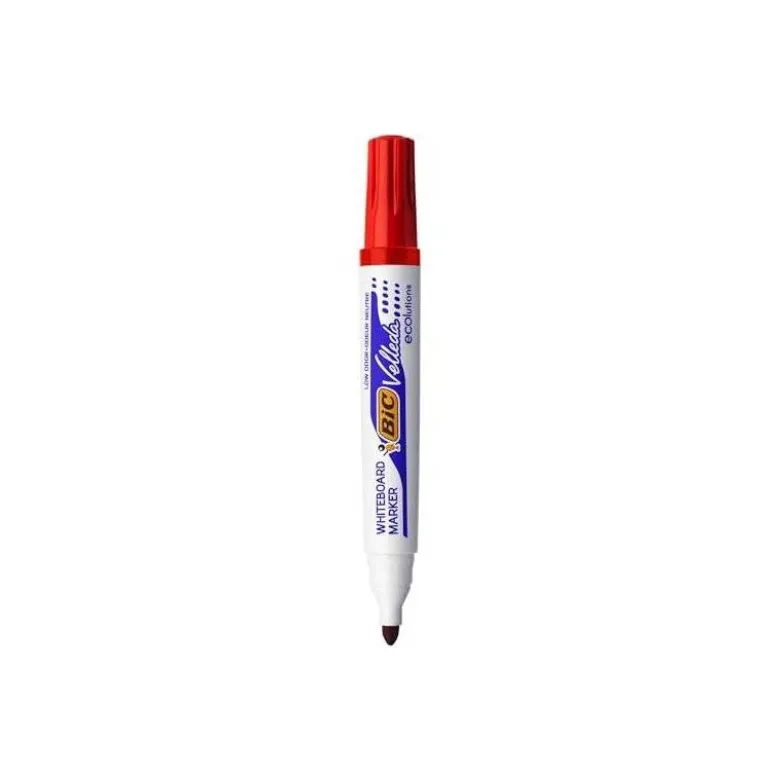 Rotulador Bic velleda punta redonda 1,3 mm rojo para pizarra blanca