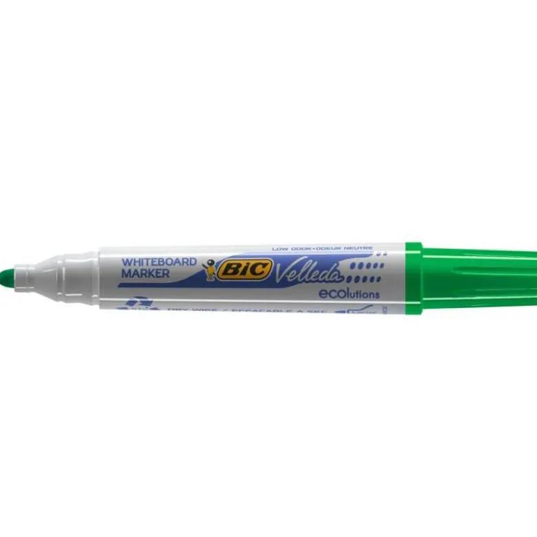 Rotulador Bic velleda punta redonda 1,3 mm verde para pizarra blanca