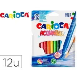 ROTULADOR CARIOCA AQUARELLE PUNTA DE PINCEL CAJA DE 12 COLORES SURTIDOS