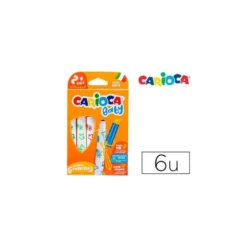 Rotulador Carioca Baby Punta Gruesa Lavables de Colores Surtidos Caja de 6 unidades