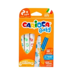 Rotulador Carioca Baby Punta Gruesa Lavables de Colores Surtidos Caja de 6 unidades