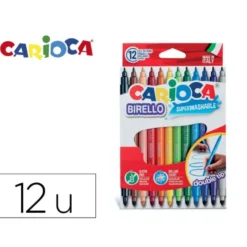 Rotulador Carioca Birello Duo grueso y fino caja 12 rotuladores