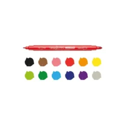 Rotulador Carioca Birello Duo grueso y fino caja 12 rotuladores