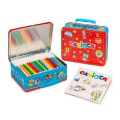 Rotulador Carioca caja metalica 100 rotuladores colores surtidos