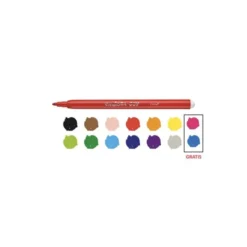 ROTULADOR CARIOCA JOY ESTUCHE DE 12 UNIDADES COLORES SURTIDOS + 2 GRATIS