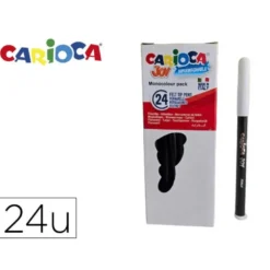 ROTULADOR CARIOCA JOY MONOCOLOR NEGRO CAJA DE 24 UNIDADES