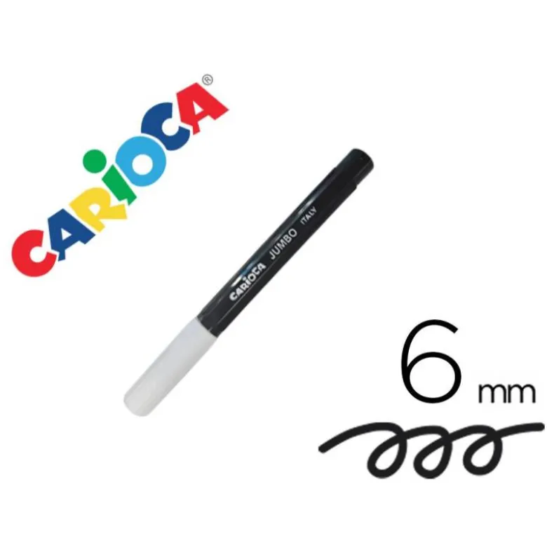 ROTULADOR CARIOCA JUMBO LAVABLE NEGRO PUNTA GRUESA 6 MM