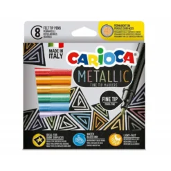 ROTULADOR CARIOCA METALLIC PUNTA FINA CAJA DE 8 COLORES SURTIDOS