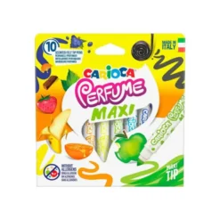 ROTULADOR CARIOCA PERFUMADO PUNTA MAXI LAVABLE CAJA DE 10 UNIDADES COLORES SURTIDOS