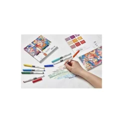 ROTULADOR CARIOCA PLUS PRISMA FIBER-TIP DE PUNTA DE FIBRA CAJA DE 12 UNIDADES COLORES SURTIDOS