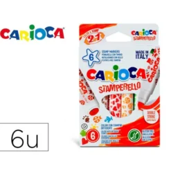 ROTULADOR CARIOCA STAMPERELLO CAJA 6 UNIDADES COLORES SURTIDOS