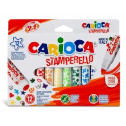 ROTULADOR CARIOCA STAMPERELLO CAJA 12 UNIDADES COLORES SURTIDOS