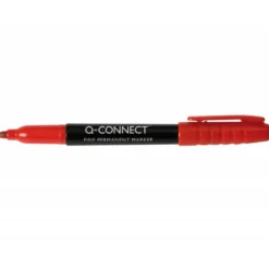 Rotulador CD/DVD Q-Connect para cd/dvd permanente punta redonda 1,0 mm rojo