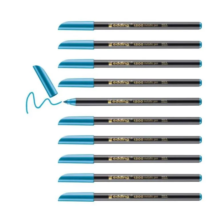 Rotulador Edding 1200 azul metalizado nº73