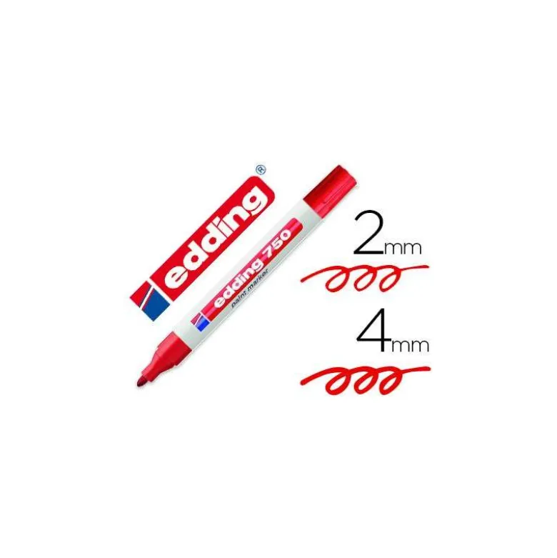 Rotulador Edding 750 color rojo