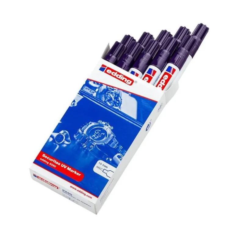 ROTULADOR EDDING MARCADOR DE SEGURIDAD VISIBLE BAJO LA LUZ ULTRAVIOLETA PUNTA REDONDA 1,5 MM