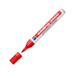 ROTULADOR EDDING MARCADOR PERMANENTE 3000 ROJO N.2 PUNTA REDONDA 1,5-3 MM BLISTER DE 1 UNIDAD