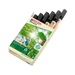 ROTULADOR EDDING 21 MARCADOR PERMANENTE ECOLINE 90% RECICLADO COLOR NEGRO PUNTA REDONDA 1,5-3 MM RECARGABLE