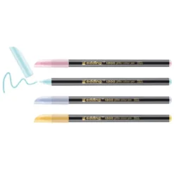 ROTULADOR EDDING PUNTA FIBRA 1200 PUNTA REDONDA 0,5 MM GLITTER PASTEL CAJA DE 4 UNIDADES COLORES SURTIDOS