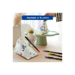 ROTULADOR EDDING PUNTA PINCEL 1340 PURPURINA CAJA DE 4 UNIDADES COLORES SURTIDOS