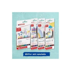 ROTULADOR EDDING PUNTA PINCEL 1340 PURPURINA CAJA DE 4 UNIDADES COLORES SURTIDOS