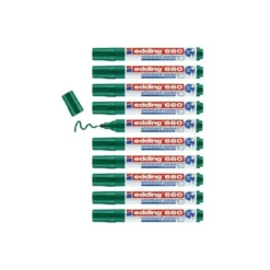 Rotulador Edding 660 verde recargable para pizarra blanca