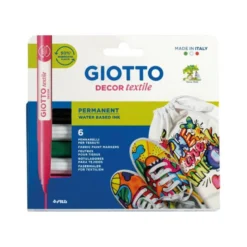 Rotuladores Decor Textil Giotto Punta Gruesa Caja de 6 unidades