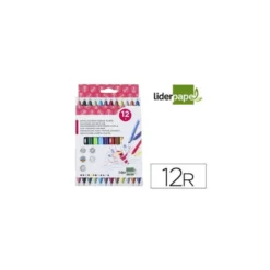 Rotuladores Liderpapel Duo Lavable Doble Punta Caja 12 Rotuladores