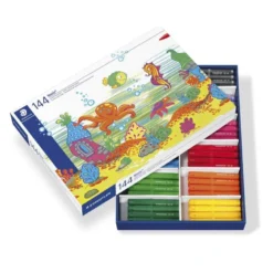 Rotuladores Staedtler Jumbo Punta Gruesa 3 mm de Colores Surtidos Caja de 144 unidades