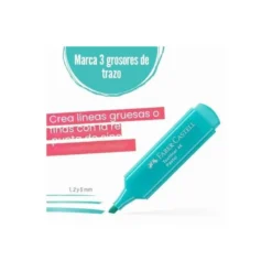 Rotulador Faber Castell fluorescente 1546 pastel textliner estuche 8 unidades colores surtidos