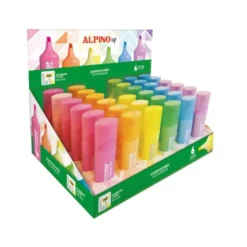 ROTULADOR FLUORESCENTE ALPINO UP EXPOSITOR DE 36 UNIDADES COLORES SURTIDOS