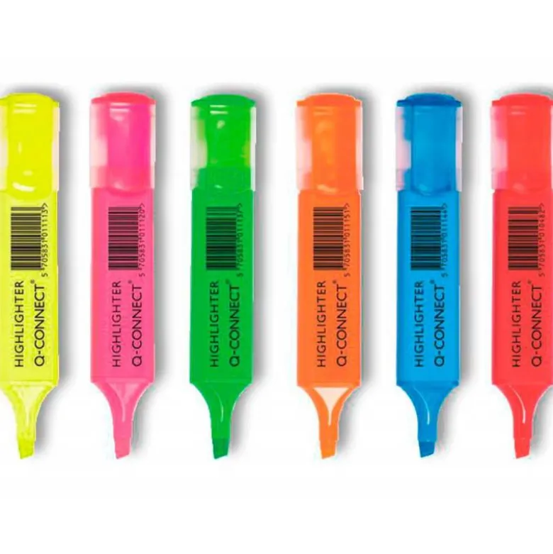 Rotulador Fluorescente Q-Connect Estuche 6