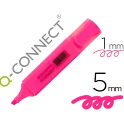 Rotulador fluorescente Q-Connect rosa