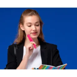 Rotulador fluorescente Q-Connect rosa