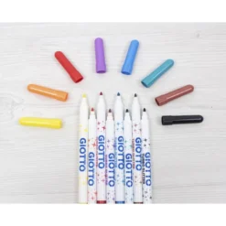 Rotulador Giotto Turbo Glietter Tinta con Purpurina Caja de 8 colores