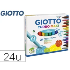 Rotulador Giotto Turbo Maxi Punta Gruesa Lavable Caja 24 rotuladores