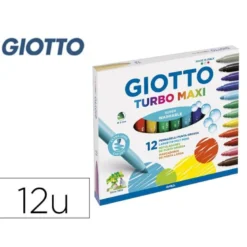 Rotulador Giotto Turbo Maxi Punta Gruesa Lavable Caja 12 Rotuladores