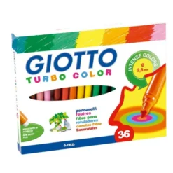 Rotulador Giotto Turbo punta media lavable caja 36 rotuladores