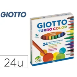 Rotulador Giotto Turbo punta media lavable caja 24 rotuladores